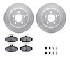 4612-27008 Geospec Brake Rotors w/5000 Euro Ceramic Brake Pads & Hardware, 1996-1997 Volvo, Position: Rear - image 1