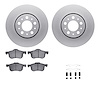 4612-27012 Geospec Brake Rotors w/5000 Euro Ceramic Brake Pads & Hardware, 1999-2009 Volvo, Position: Front - image 1