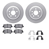 4612-27018 Geospec Brake Rotors w/5000 Euro Ceramic Brake Pads & Hardware, 2018-2018 Volvo, Position: Rear - image 1