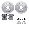 4612-27022 Geospec Brake Rotors w/5000 Euro Ceramic Brake Pads & Hardware, 2008-2008 Volvo, Position: Rear - image 1