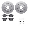 4612-27024 Geospec Brake Rotors w/5000 Euro Ceramic Brake Pads & Hardware, 2003-2014 Volvo, Position: Rear - image 1