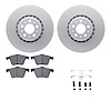 4612-27025 Geospec Brake Rotors w/5000 Euro Ceramic Brake Pads & Hardware, 2003-2009 Volvo, Position: Front - image 1