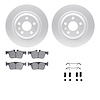 4612-27037 Geospec Brake Rotors w/5000 Euro Ceramic Brake Pads & Hardware, 2018-2020 Volvo, Position: Rear - image 1