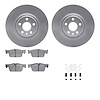 4612-27038 Geospec Brake Rotors w/5000 Euro Ceramic Brake Pads & Hardware, Fits Select Volvo, Position: Front - image 1