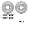 4612-31002 Geospec Brake Rotors w/5000 Euro Ceramic Brake Pads & Hardware, 1984-1991 BMW, Position: Rear - image 1