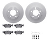 4612-31012 Geospec Brake Rotors w/5000 Euro Ceramic Brake Pads & Hardware, 1995-1998 BMW, Position: Front - image 1