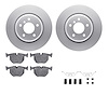 4612-31014 Geospec Brake Rotors w/5000 Euro Ceramic Brake Pads & Hardware, 1995-2003 BMW, Position: Rear - image 1