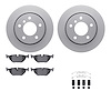 4612-31015 Geospec Brake Rotors w/5000 Euro Ceramic Brake Pads & Hardware, 1996-2005 BMW, Position: Rear - image 1