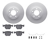 4612-31024 Geospec Brake Rotors w/5000 Euro Ceramic Brake Pads & Hardware, 2001-2003 BMW, Position: Front - image 1