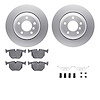 4612-31027 Geospec Brake Rotors w/5000 Euro Ceramic Brake Pads & Hardware, 2001-2006 BMW, Position: Rear - image 1