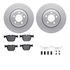 4612-31029 Geospec Brake Rotors w/5000 Euro Ceramic Brake Pads & Hardware, 2002-2005 BMW, Position: Rear - image 1