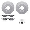 4612-31030 Geospec Brake Rotors w/5000 Euro Ceramic Brake Pads & Hardware, 2003-2006 BMW, Position: Rear - image 1