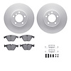 4612-31033 Geospec Brake Rotors w/5000 Euro Ceramic Brake Pads & Hardware, 2008-2010 BMW, Position: Front - image 1
