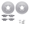 4612-31039 Geospec Brake Rotors w/5000 Euro Ceramic Brake Pads & Hardware, 2007-2013 BMW, Position: Front - image 1