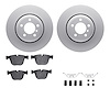 4612-31044 Geospec Brake Rotors w/5000 Euro Ceramic Brake Pads & Hardware, 2005-2008 BMW, Position: Rear - image 1