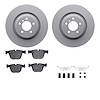 4612-31048 Geospec Brake Rotors w/5000 Euro Ceramic Brake Pads & Hardware, 2007-2008 BMW, Position: Rear - image 1