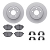 4612-31065 Geospec Brake Rotors w/5000 Euro Ceramic Brake Pads & Hardware, 2011-2016 BMW, Position: Rear - image 1