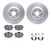 4612-31075 Geospec Brake Rotors w/5000 Euro Ceramic Brake Pads & Hardware, Fits Select BMW, Position: Rear - image 1