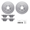 4612-31081 Geospec Brake Rotors w/5000 Euro Ceramic Brake Pads & Hardware, 2002-2006 BMW, Position: Rear - image 1