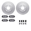 4612-42008 Geospec Brake Rotors w/5000 Euro Ceramic Brake Pads & Hardware, Fits Select Mopar, Position: Rear