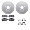 4612-45003 Geospec Brake Rotors w/5000 Euro Ceramic Brake Pads & Hardware, 2011-2016 GM, Position: Rear