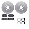 4612-45004 Geospec Brake Rotors w/5000 Euro Ceramic Brake Pads & Hardware, 2010-2020 GM, Position: Front - image 1