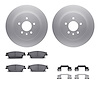 4612-46007 Geospec Brake Rotors w/5000 Euro Ceramic Brake Pads & Hardware, 2005-2011 GM, Position: Rear - image 1