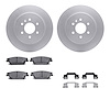 4612-46028 Geospec Brake Rotors w/5000 Euro Ceramic Brake Pads & Hardware, 2004-2009 GM, Position: Rear - image 1