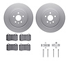 4612-47007 Geospec Brake Rotors w/5000 Euro Ceramic Brake Pads & Hardware, Fits Select GM, Position: Rear - image 1