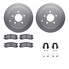 4612-47011 Geospec Brake Rotors w/5000 Euro Ceramic Brake Pads & Hardware, 2001-2007 GM, Position: Rear - image 1