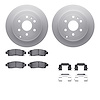 4612-48006 Geospec Brake Rotors w/5000 Euro Ceramic Brake Pads & Hardware, 2007-2017 GM, Position: Rear - image 1