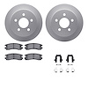 4612-52000 Geospec Brake Rotors w/5000 Euro Ceramic Brake Pads & Hardware, 1997-2005 GM, Position: Rear - image 1