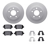 4612-53003 Geospec Brake Rotors w/5000 Euro Ceramic Brake Pads & Hardware, 2002-2008 GM, Position: Rear