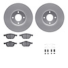 4612-54007 Geospec Brake Rotors w/5000 Euro Ceramic Brake Pads & Hardware, 2005-2012 Ford/Lincoln/Mercury/Mazda, Position: Front - image 1