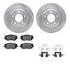 4612-54014 Geospec Brake Rotors w/5000 Euro Ceramic Brake Pads & Hardware, 2006-2015 Ford/Lincoln/Mercury/Mazda, Position: Rear - image 1