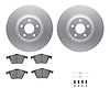 4612-54019 Geospec Brake Rotors w/5000 Euro Ceramic Brake Pads & Hardware, 2004-2013 Volvo, Position: Front - image 1