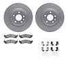 4612-54023 Geospec Brake Rotors w/5000 Euro Ceramic Brake Pads & Hardware, 2011-2012 Ford/Lincoln/Mercury/Mazda, Position: Front - image 1