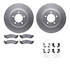 4612-54024 Geospec Brake Rotors w/5000 Euro Ceramic Brake Pads & Hardware, 2006-2010 Ford/Lincoln/Mercury/Mazda, Position: Front - image 1