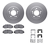 4612-58000 Geospec Brake Rotors w/5000 Euro Ceramic Brake Pads & Hardware, 1991-1996 Acura/Honda, Position: Front - image 1