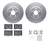 4612-58004 Geospec Brake Rotors w/5000 Euro Ceramic Brake Pads & Hardware, 2005-2012 Acura/Honda, Position: Front - image 1