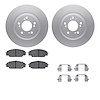 4612-59000 Geospec Brake Rotors w/5000 Euro Ceramic Brake Pads & Hardware, 2000-2009 Acura/Honda, Position: Front