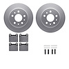 4612-63001 Geospec Brake Rotors w/5000 Euro Ceramic Brake Pads & Hardware, 1967-1991 Mercedes-Benz, Position: Rear - image 1