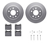4612-63003 Geospec Brake Rotors w/5000 Euro Ceramic Brake Pads & Hardware, 1961-1991 Mercedes-Benz, Position: Rear