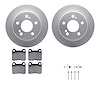 4612-63009 Geospec Brake Rotors w/5000 Euro Ceramic Brake Pads & Hardware, 1984-1995 Mercedes-Benz, Position: Rear - image 1