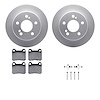 4612-63010 Geospec Brake Rotors w/5000 Euro Ceramic Brake Pads & Hardware, 1984-1989 Mercedes-Benz, Position: Rear - image 1