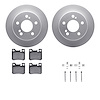 4612-63011 Geospec Brake Rotors w/5000 Euro Ceramic Brake Pads & Hardware, 1986-1993 Mercedes-Benz, Position: Rear - image 1