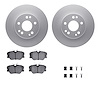 4612-63012 Geospec Brake Rotors w/5000 Euro Ceramic Brake Pads & Hardware, 1984-1995 Mercedes-Benz, Position: Front - image 1