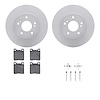 4612-63022 Geospec Brake Rotors w/5000 Euro Ceramic Brake Pads & Hardware, 1996-1998 Mercedes-Benz, Position: Rear - image 1