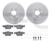 4612-63032 Geospec Brake Rotors w/5000 Euro Ceramic Brake Pads & Hardware, 1996-2008 Multiple Makes/Models, Position: Front