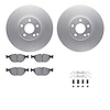 4612-63040 Geospec Brake Rotors w/5000 Euro Ceramic Brake Pads & Hardware, 2002-2006 Mercedes-Benz, Position: Front - image 1